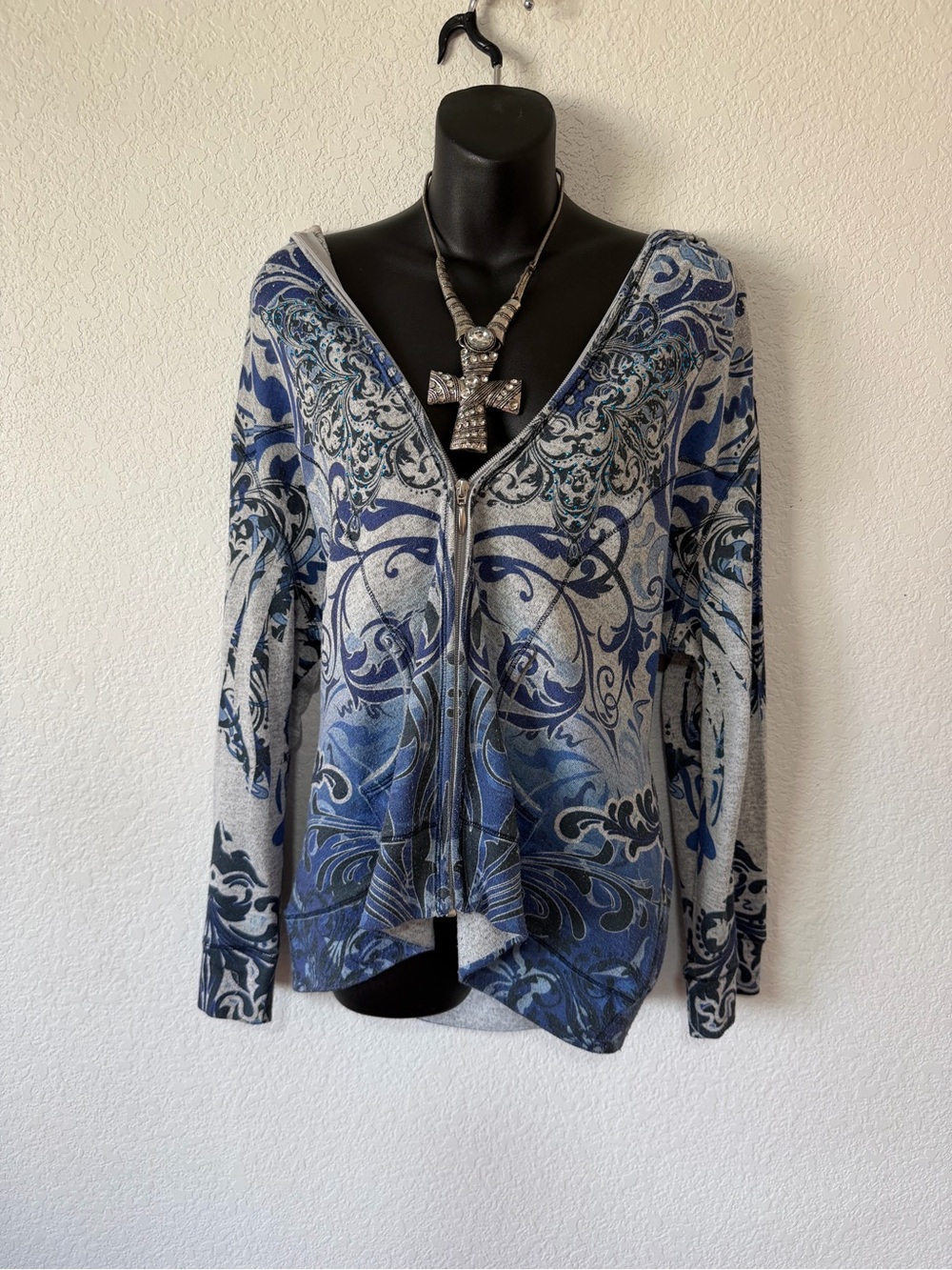 Vintage Y2K Cyber Grunge Zip-Up Hoodie